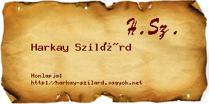 Harkay Szilárd névjegykártya